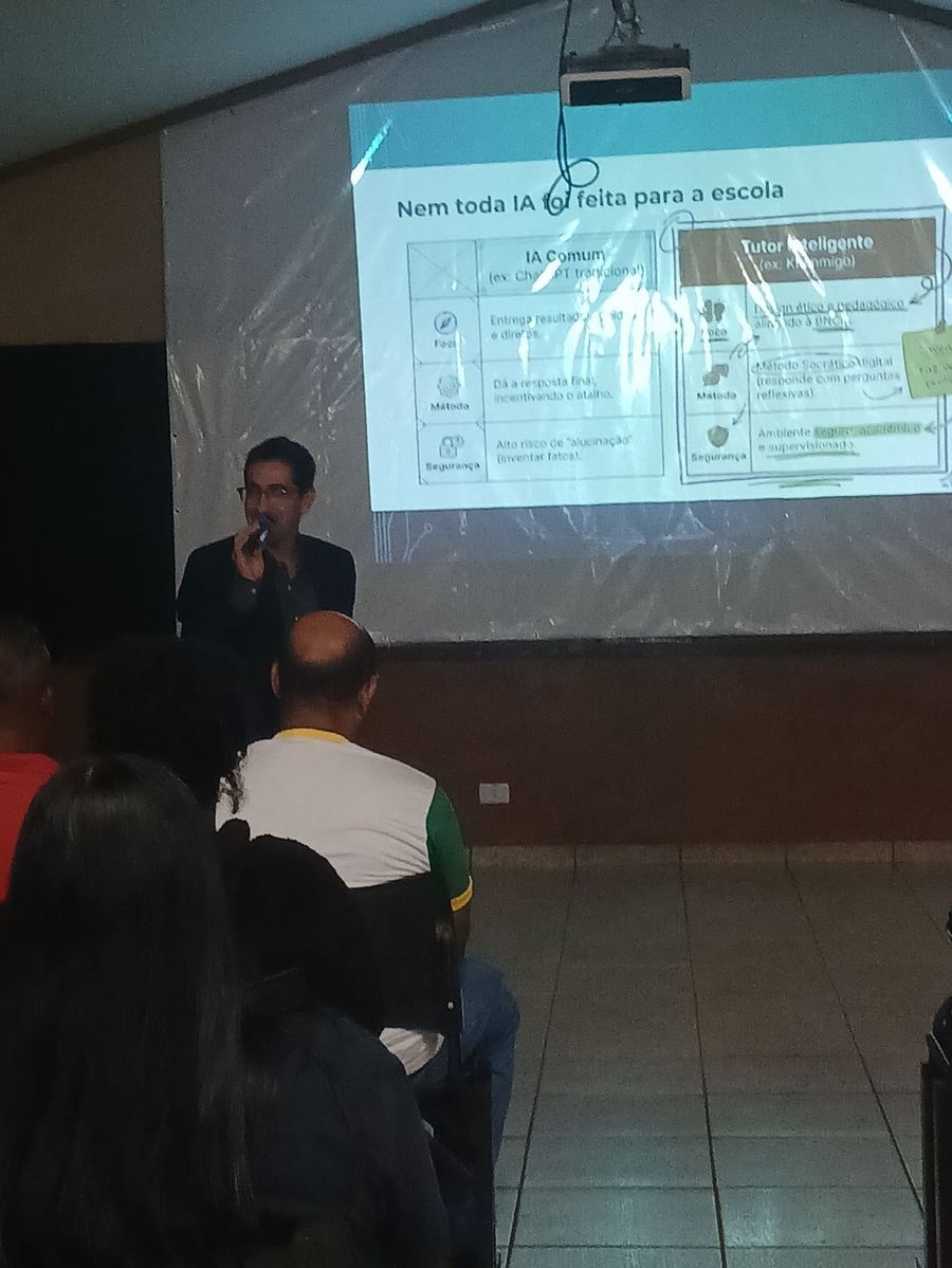 Estudante usando IA